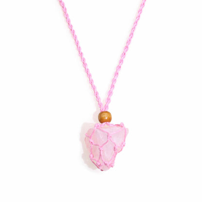 Cordino per ciondolo con minerale, 45 cm – rosa
