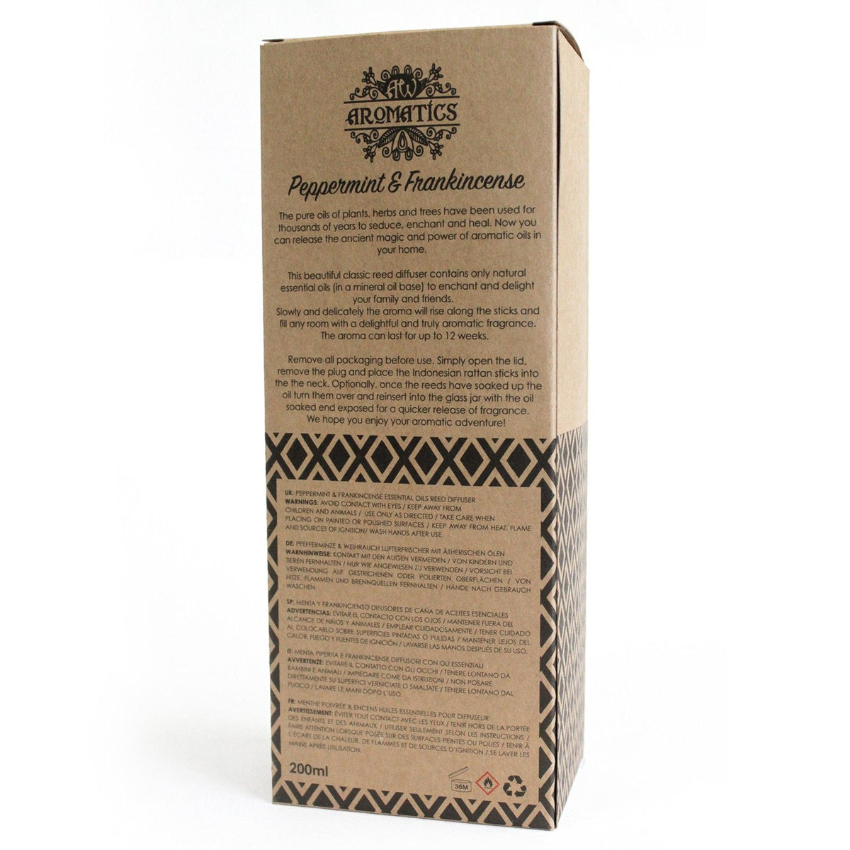 Diffusore di aromi con oli essenziali Menta piperita e incenso 200 ml