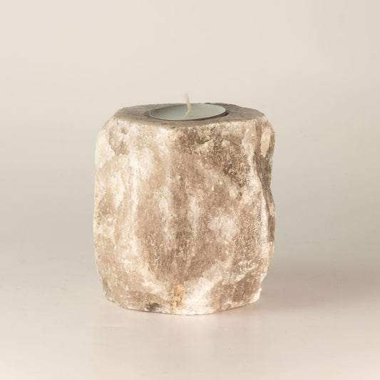 Portacandela di sale grigio, 600–800 g