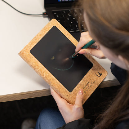 Taccuino per i tuoi pensieri formato A5 con pannello LCD – effetto sughero