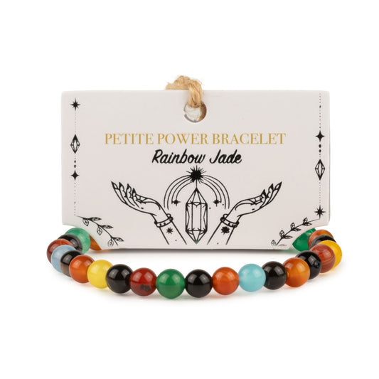 Braccialetto minerale delicato Petite – giadeite arcobaleno