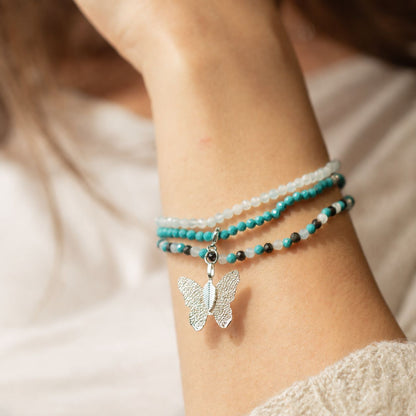 Set di 3 braccialetti minerali Nymph – Oceano infinito