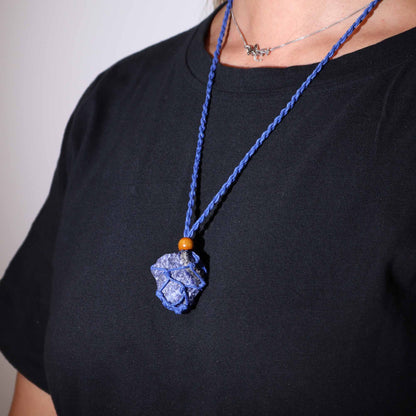Cordino per ciondolo in minerale, 45 cm – blu scuro