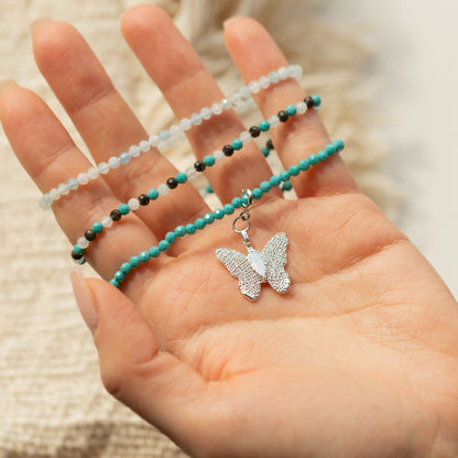 Set di 3 braccialetti minerali Nymph – Oceano infinito