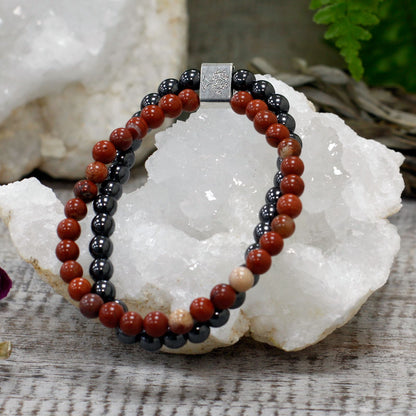 Bracciale magnetico con pietre preziose – Redstone