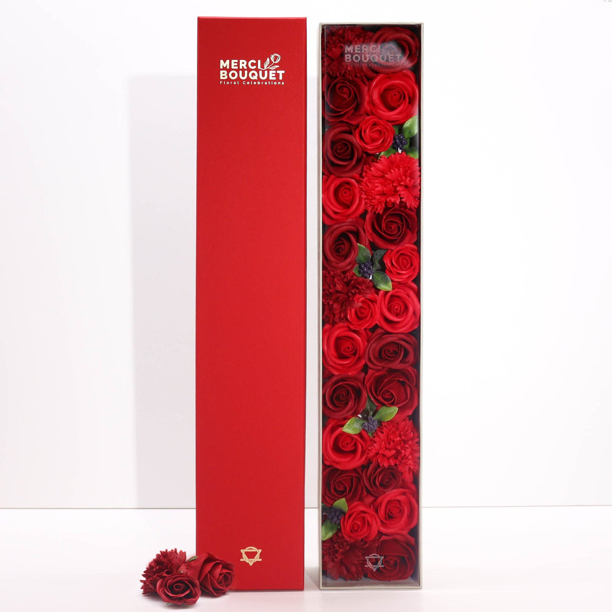 Scatola extra lunga - Rose rosse classiche