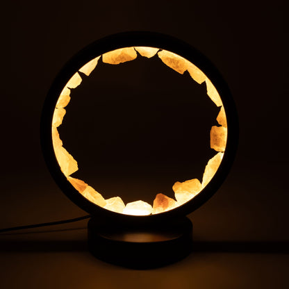 Lampada decorativa Halo con quarzo rosa – Zen Body