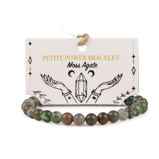 Bracciale minerale delicato Petite – agata muschiata