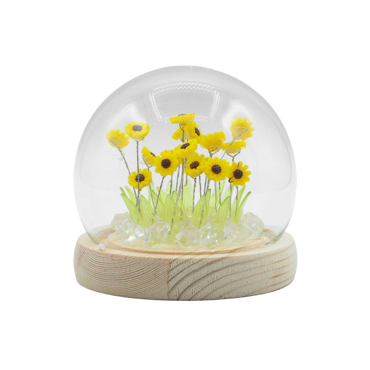 Decorazione luminosa sotto vetro – Girasole · USB