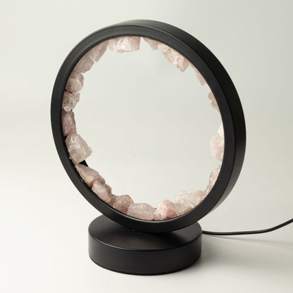 Lampada decorativa Halo con quarzo rosa – Zen Body