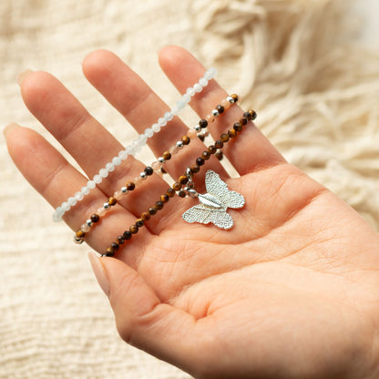 Set di 3 braccialetti minerali Nymph – Tramonto