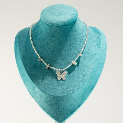 Collana minerale Nymph con farfalla – labradorite