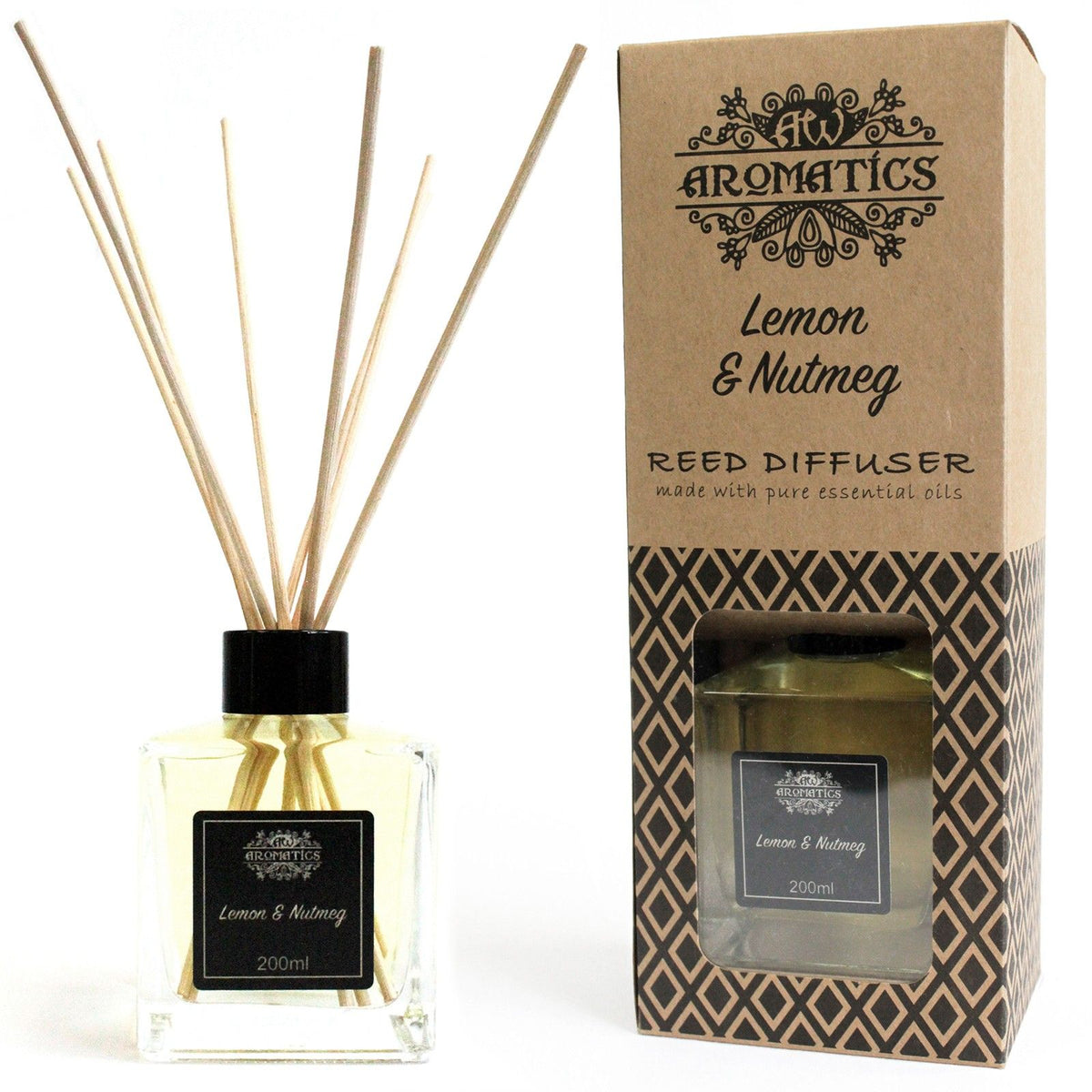Diffusore di aromi con oli essenziali Limone e Noce Moscata 200 ml