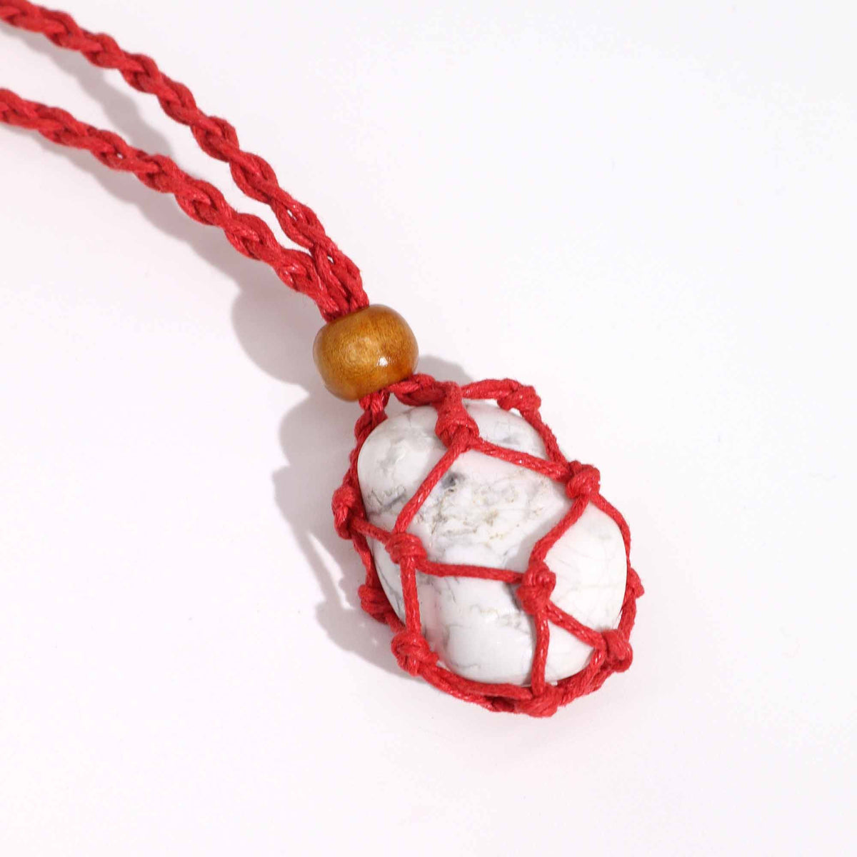 Cordino per ciondolo in pietra minerale, 45 cm – rosso