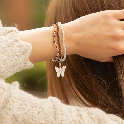 Set di 3 braccialetti minerali Nymph – Tramonto