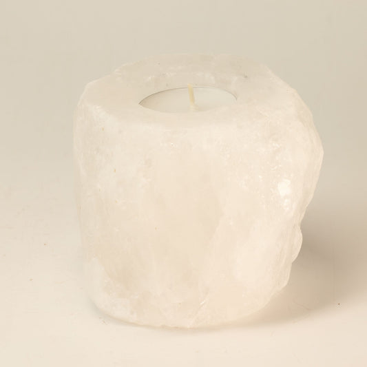 Portacandela di sale bianco, 600–800 g