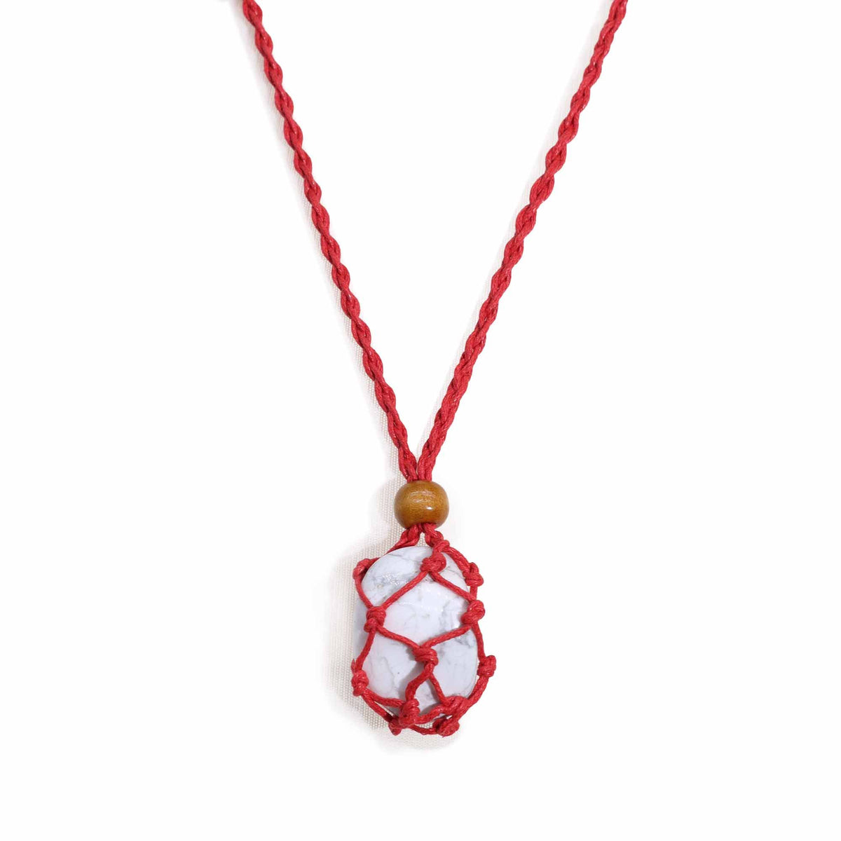Cordino per ciondolo in pietra minerale, 45 cm – rosso