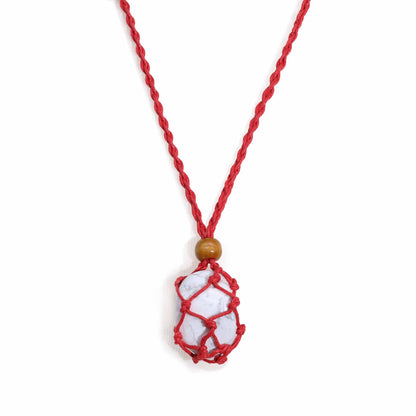 Cordino per ciondolo in pietra minerale, 45 cm – rosso