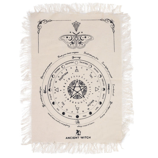 Tappetino per pendolo Ancient Witch – Falena · naturale e nero