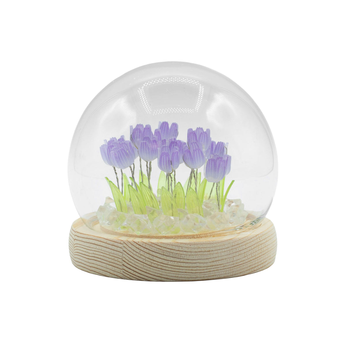 Decorazione luminosa sotto vetro – Tulipani · USB