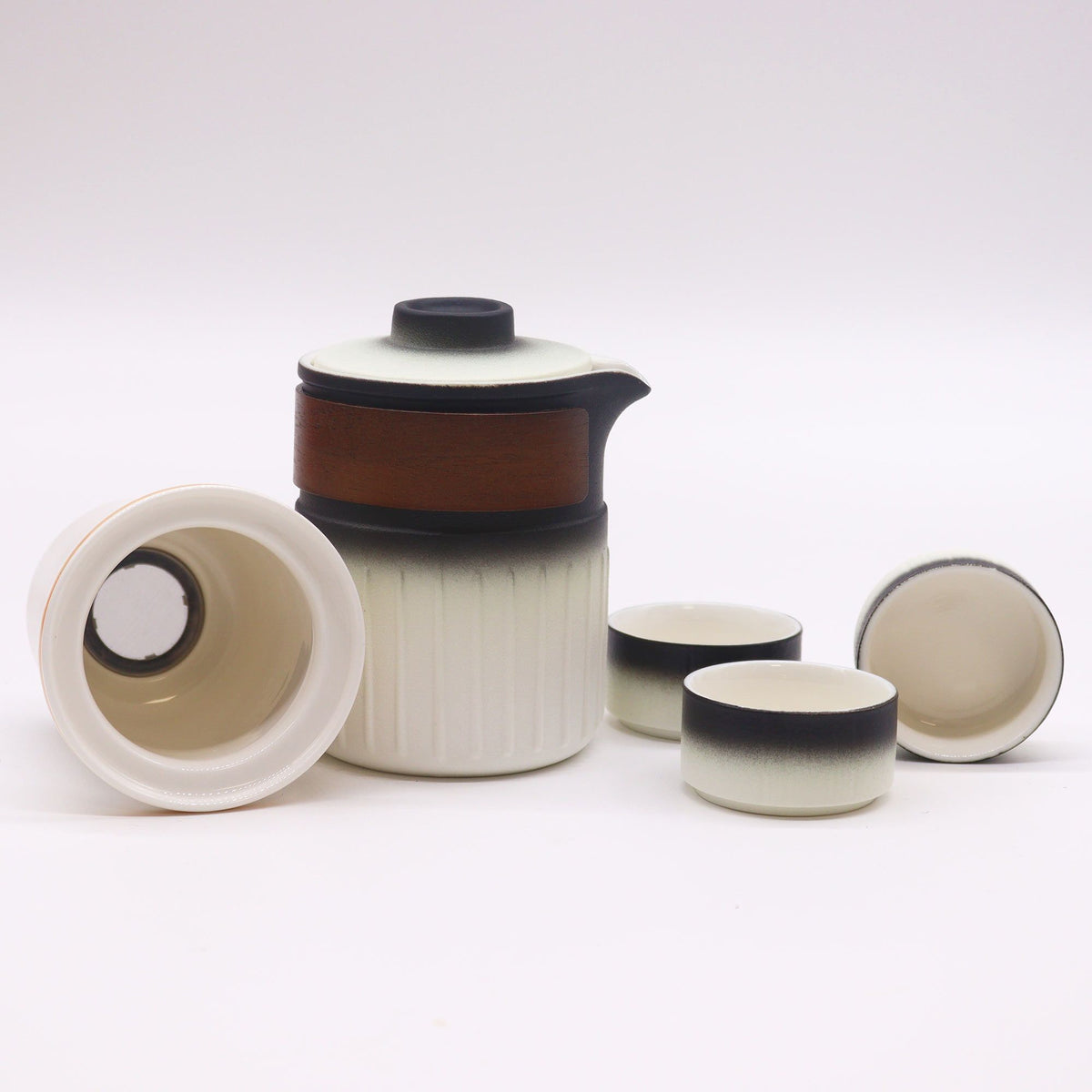 Servizio da tè in ceramica da viaggio – Tre amici