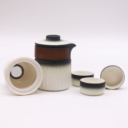 Servizio da tè in ceramica da viaggio – Tre amici